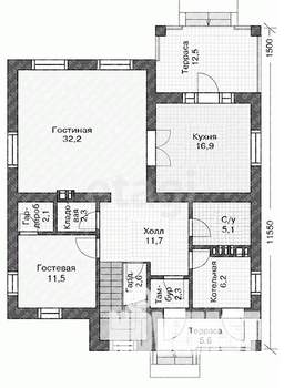 Дом 183м&sup2;, 2-этажный, участок 15 сот.  