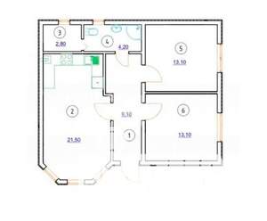 Дом 70м&sup2;, 1-этажный, участок 5 сот.  