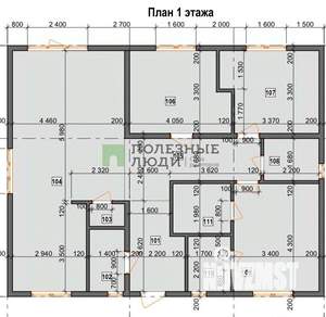Дом 130м², 1-этажный, участок 6 сот.  