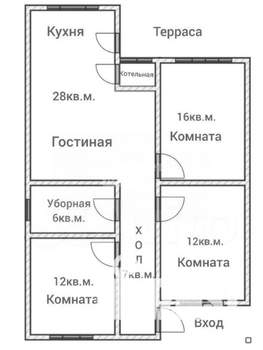 Дом 105м², 1-этажный, участок 5 сот.  