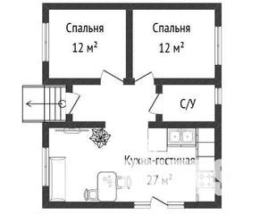 Дом 65м&sup2;, 1-этажный, участок 4 сот.  