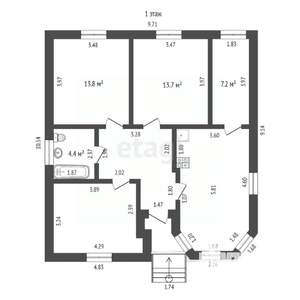 Дом 126м&sup2;, 2-этажный, участок 4 сот.  