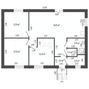 Дом 88м&sup2;, 1-этажный, участок 3 сот.  