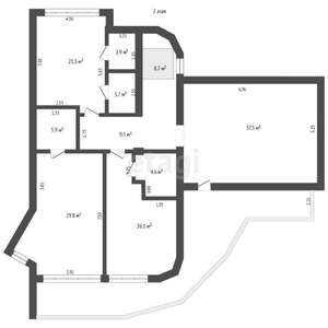 Дом 513м&sup2;, 3-этажный, участок 6 сот.  