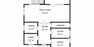 Дом 105м², 1-этажный, участок 4 сот.  
