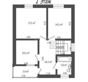 Дом 120м², 2-этажный, участок 5 сот.  