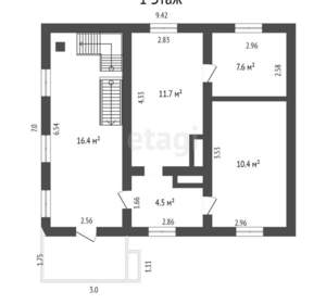 Дом 133м², 3-этажный, участок 6 сот.  