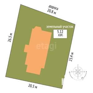 Дом 89м², 1-этажный, участок 5 сот.  