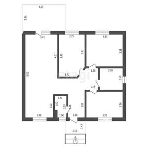 Дом 104м&sup2;, 1-этажный, участок 6 сот.  