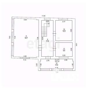 Дом 144м&sup2;, 2-этажный, участок 6 сот.  