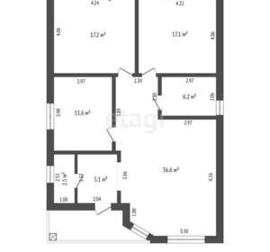 Дом 120м², 1-этажный, участок 3 сот.  