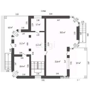 Дом 364м&sup2;, 3-этажный, участок 6 сот.  