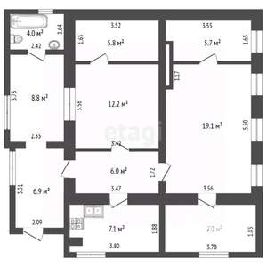 Дом 95м&sup2;, 1-этажный, участок 5 сот.  