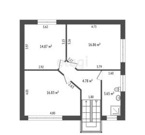Дом 179м², 3-этажный, участок 11 сот.  