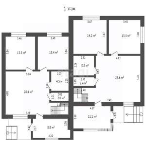 Дом 282м&sup2;, 2-этажный, участок 5 сот.  