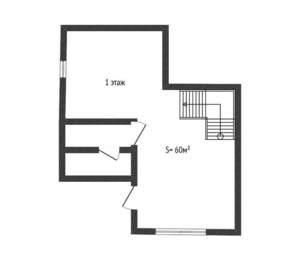 Дом 60м&sup2;, 1-этажный, участок 8 сот.  