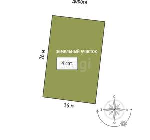 Дом 86м², 1-этажный, участок 4 сот.  