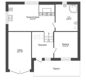 Дом 168м², 2-этажный, участок 6 сот.  