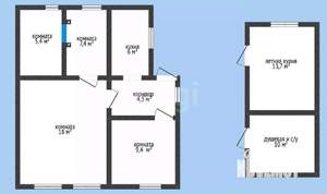 Дом 55м&sup2;, 1-этажный, участок 5 сот.  