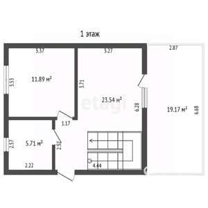 Дом 100м&sup2;, 2-этажный, участок 3 сот.  
