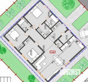 Дом 100м&sup2;, 1-этажный, участок 6 сот.  