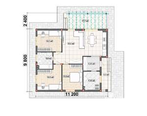 Дом 94м², 1-этажный, участок 5 сот.  