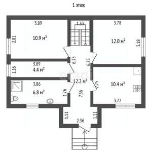 Дом 161м², 2-этажный, участок 5 сот.  