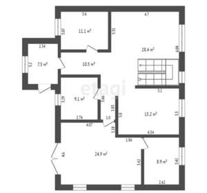 Дом 195м², 2-этажный, участок 4 сот.  