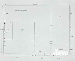Дом 107м&sup2;, 1-этажный, участок 7 сот.  