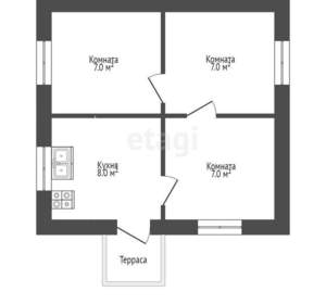 Дом 30м², 1-этажный, участок 6 сот.  