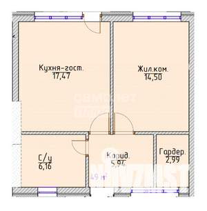 Таунхаус 42м², 1-этажный, участок 2 сот.  
