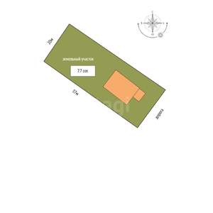 Дом 184м&sup2;, 3-этажный, участок 8 сот.  