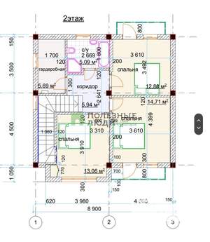Дом 134м², 2-этажный, участок 5 сот.  