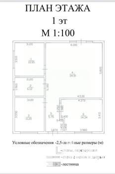 Дом 120м&sup2;, 1-этажный, участок 4 сот.  
