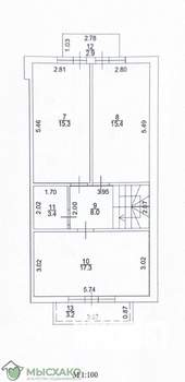 Таунхаус 120м², 2-этажный, участок 1 сот.  