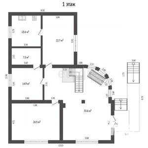 Дом 558м&sup2;, 3-этажный, участок 6 сот.  