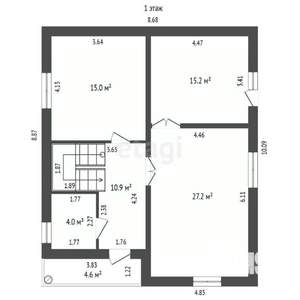 Дом 162м&sup2;, 2-этажный, участок 3 сот.  