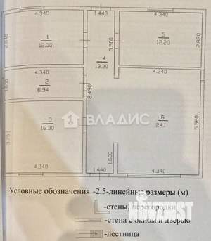 Дом 89м², 1-этажный, участок 3 сот.  