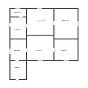 Дом 68м&sup2;, 1-этажный, участок 5 сот.  