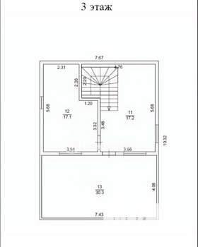 Коттедж 193м², 3-этажный, участок 4 сот.  