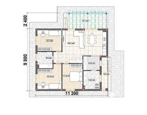 Дом 74м&sup2;, 1-этажный, участок 5 сот.  