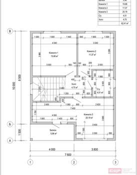 Дом 140м², 2-этажный, участок 3 сот.  