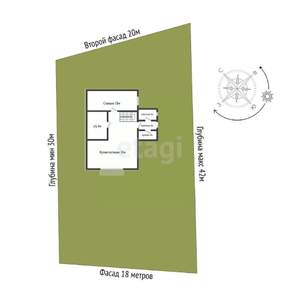 Дом 110м&sup2;, 2-этажный, участок 7 сот.  