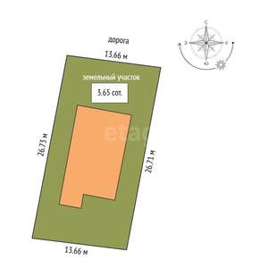 Дом 178м&sup2;, 2-этажный, участок 365 сот.  