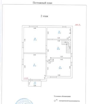 Дом 231м², 2-этажный, участок 6 сот.  