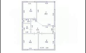 Дом 96м&sup2;, 1-этажный, участок 3 сот.  