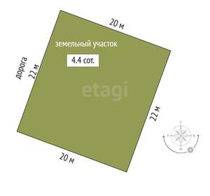Дом 85м², 1-этажный, участок 4 сот.  