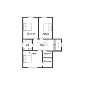 Дом 130м&sup2;, 2-этажный, участок 7 сот.  