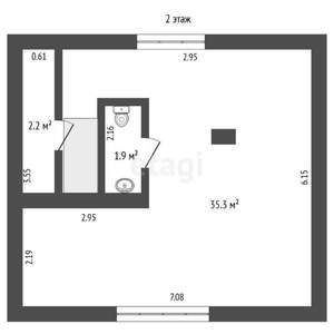 Дом 81м&sup2;, 2-этажный, участок 4 сот.  