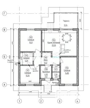 Дом 115м², 1-этажный, участок 6 сот.  